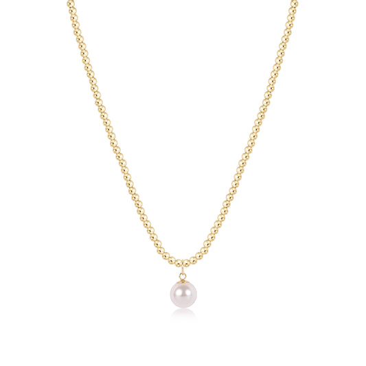 Enewton - 15" Choker Beaded - Classic Gold 3mm - Classic Pearl 10mm Charm - Findlay Rowe Designs