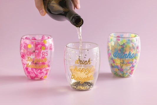 Mud Pie - Stemless Wine - Confetti - Findlay Rowe Designs