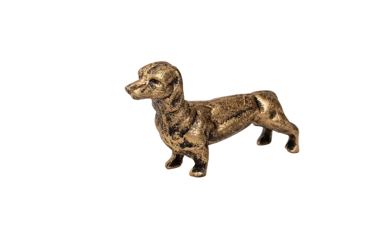 Figurine - Gold Cast Iron Dachshund - Findlay Rowe Designs