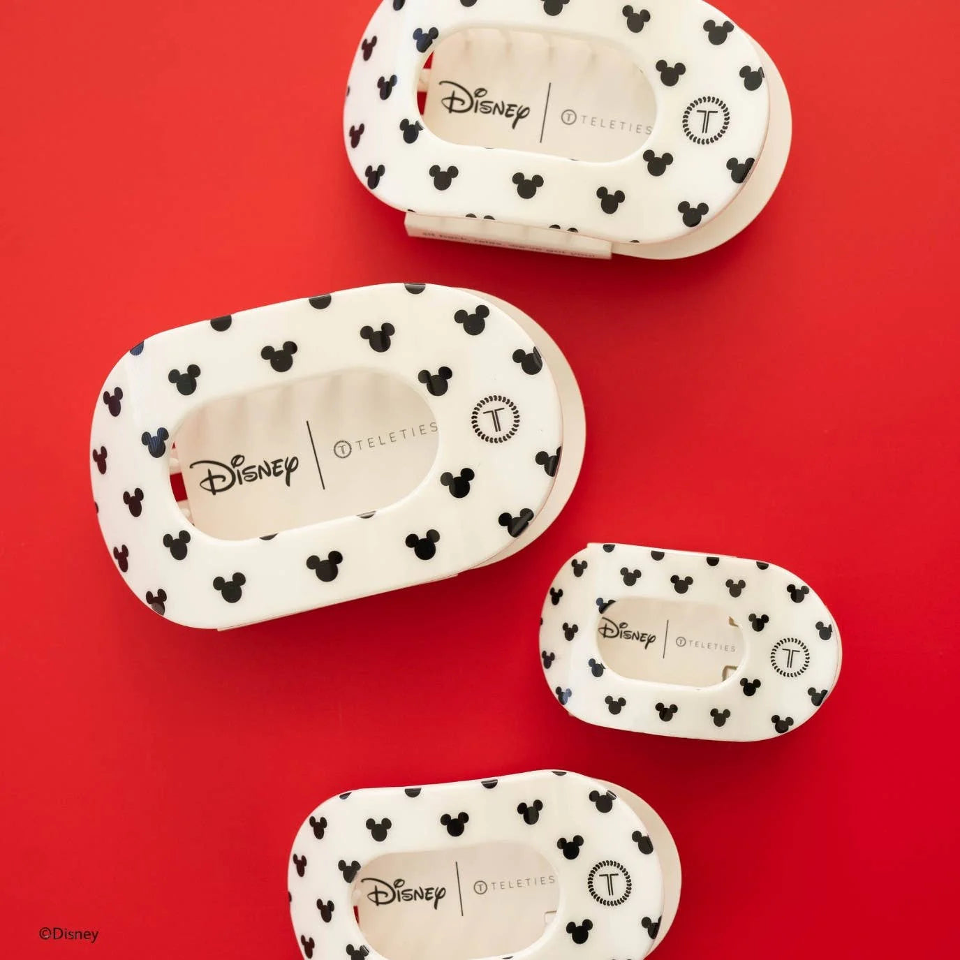 Teleties - Flat Round Hair Clip - Iconic Mickey Mouse - Medium. - Findlay Rowe Designs