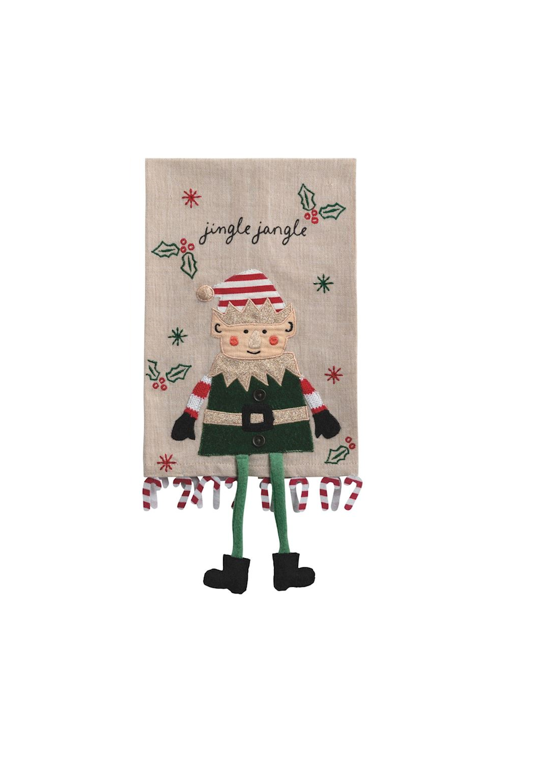 Mud Pie - Christmas Tea Towel - Dangle Leg