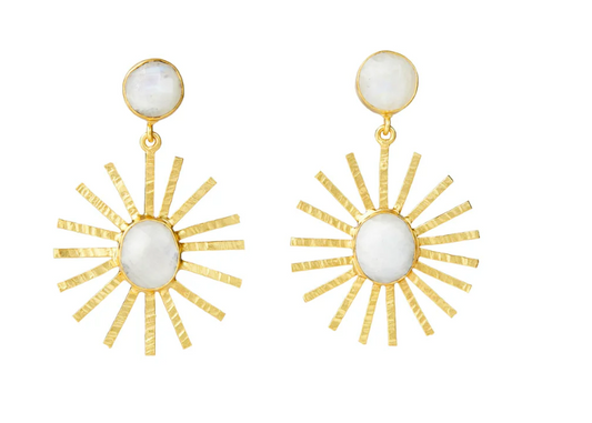 Elyssa Bass Sunburst Statement Earrings