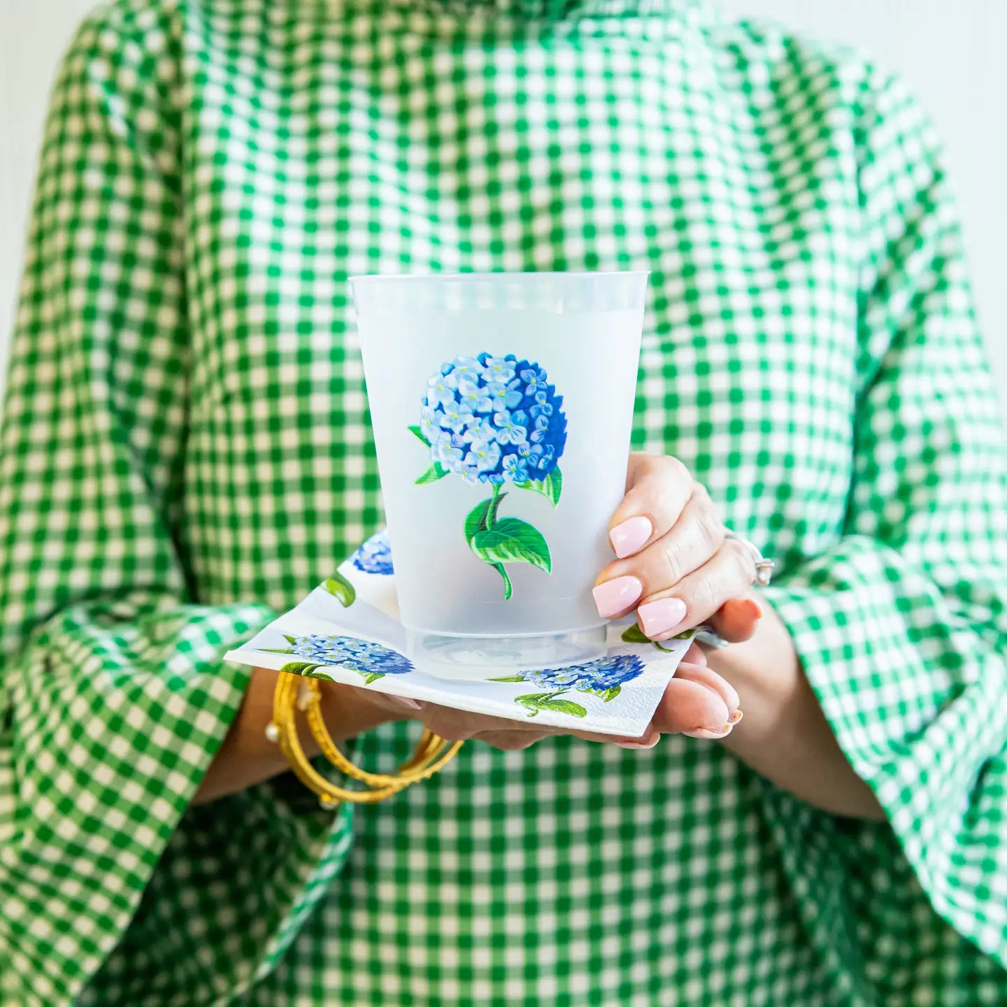Frosted Party Cups - Blue Hydrangea - Findlay Rowe Designs