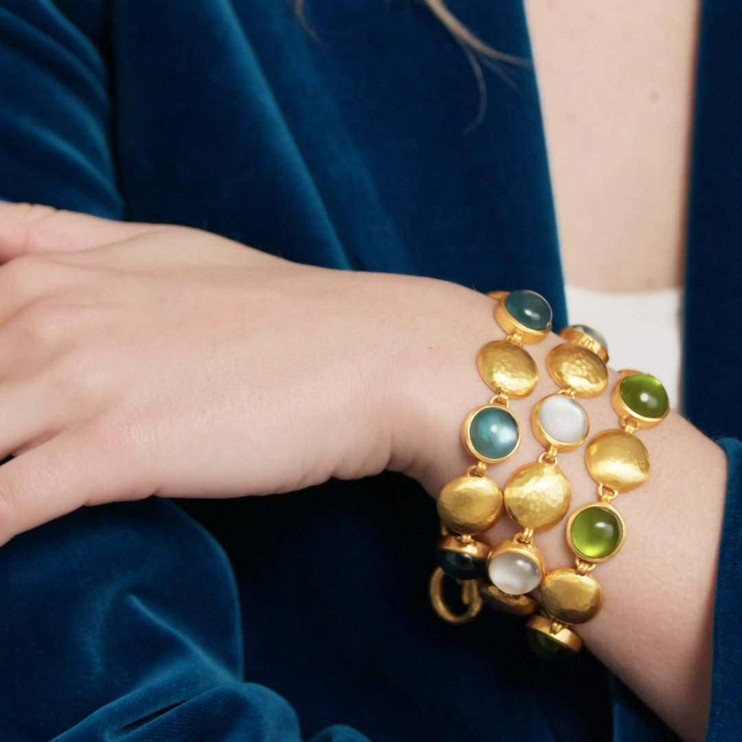 Julie Vos - Bracelet - Solara Stone - Iridescent Tanzanite Blue