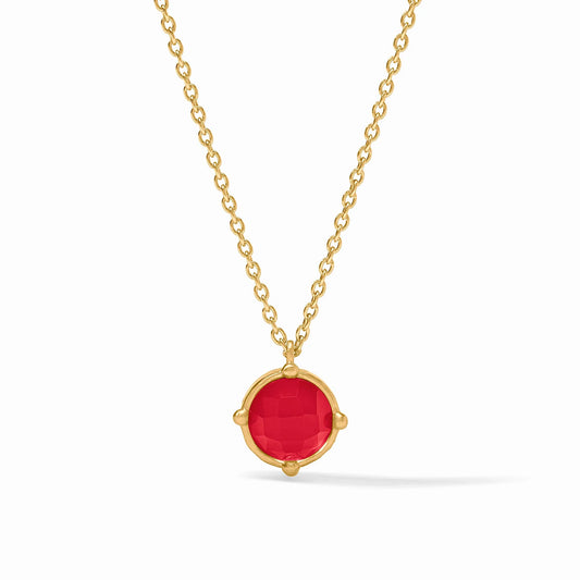 Julie Vos - Necklace - Honeybee Solitaire Necklace - Iridescent Strawberry - Findlay Rowe Designs