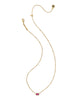 Kendra Scott - Necklace - Mini Elisa Satellite Pendant - Vintage Gold Dark Fuchsia Variegated Magnesite - Findlay Rowe Designs