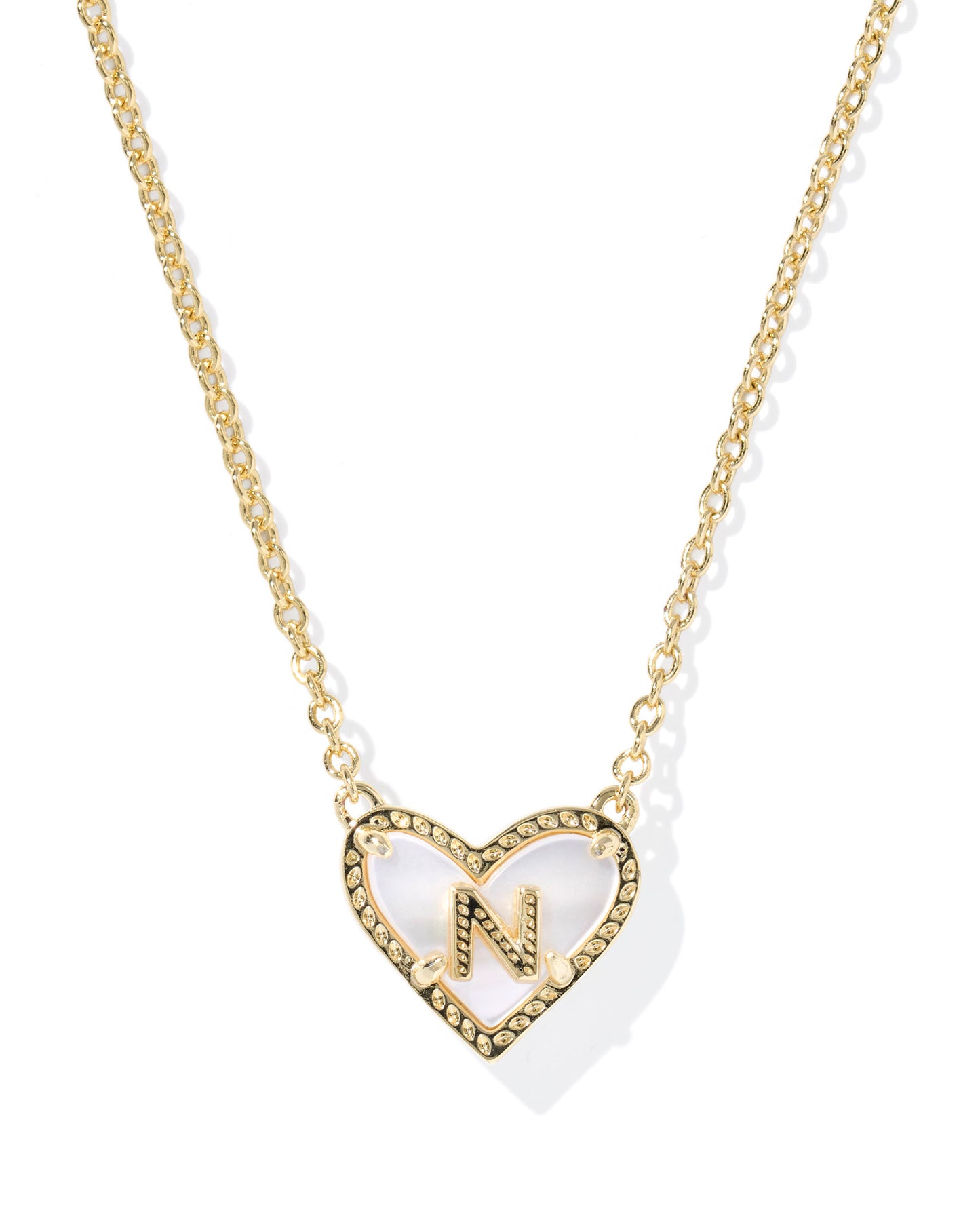 Kendra Scott - Necklace - Ari Heart Letter - Gold Short Pendant