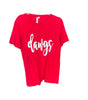 Tee Shirt - Dawgs - Red Puffy White - Findlay Rowe Designs