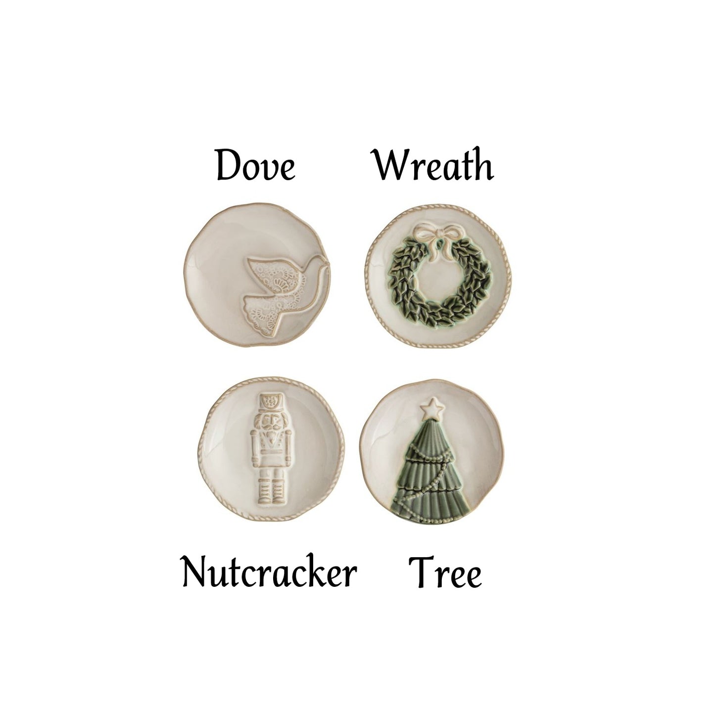 Mudpie - Tidbit Plates - White Christmas - Findlay Rowe Designs