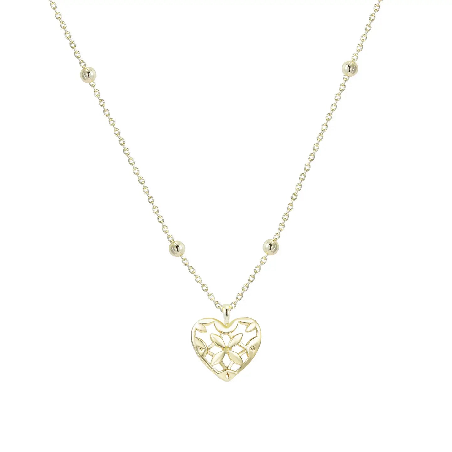 Natalie Wood - Necklace - Believer Heart Drop - Gold - Findlay Rowe Designs