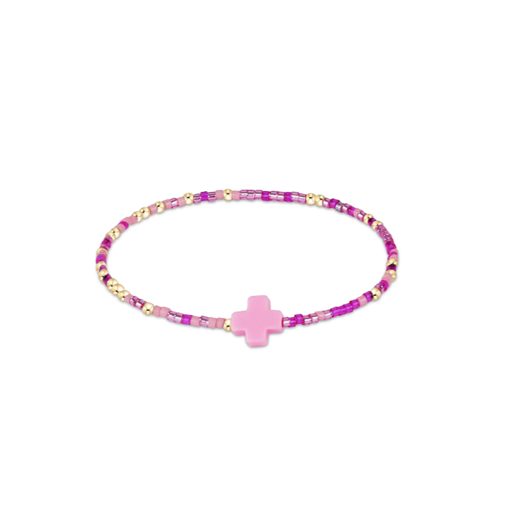 Enewton - Egirl Hope Unwritten Signature Cross Bracelet - Back To The Fuchsia - Findlay Rowe Designs