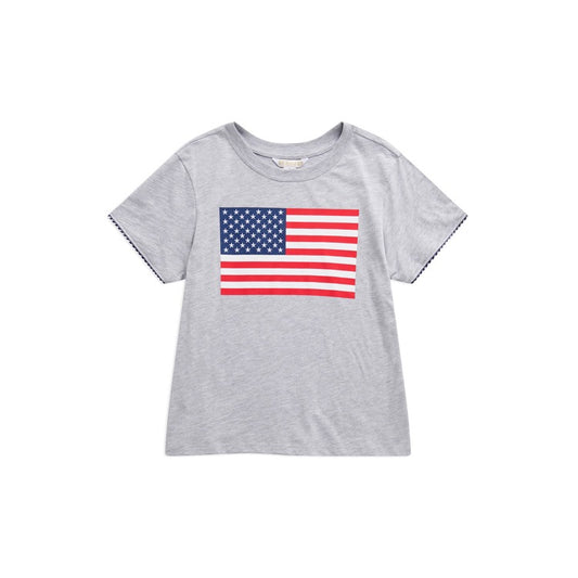 Shiraleah - Relaxed Tee - Grey - American Flag - Findlay Rowe Designs