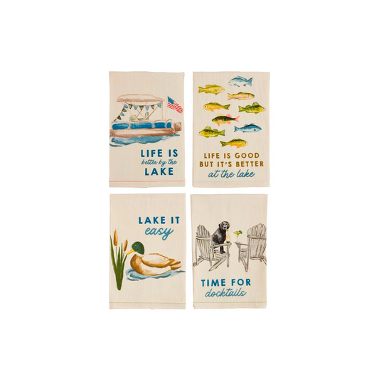 Mud Pie - Towel - Lake Watercolor