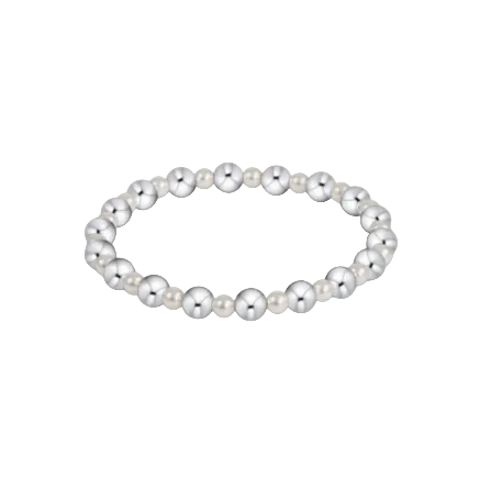 Enewton - Grateful Pattern 4mm Pearl Bead Bracelet - 6mm Sterling - Findlay Rowe Designs