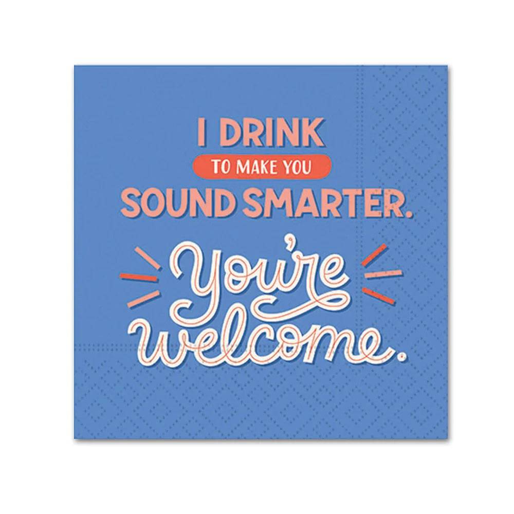 YOU SOUND SMARTER COCKTAIL NAPKINS - Findlay Rowe Designs