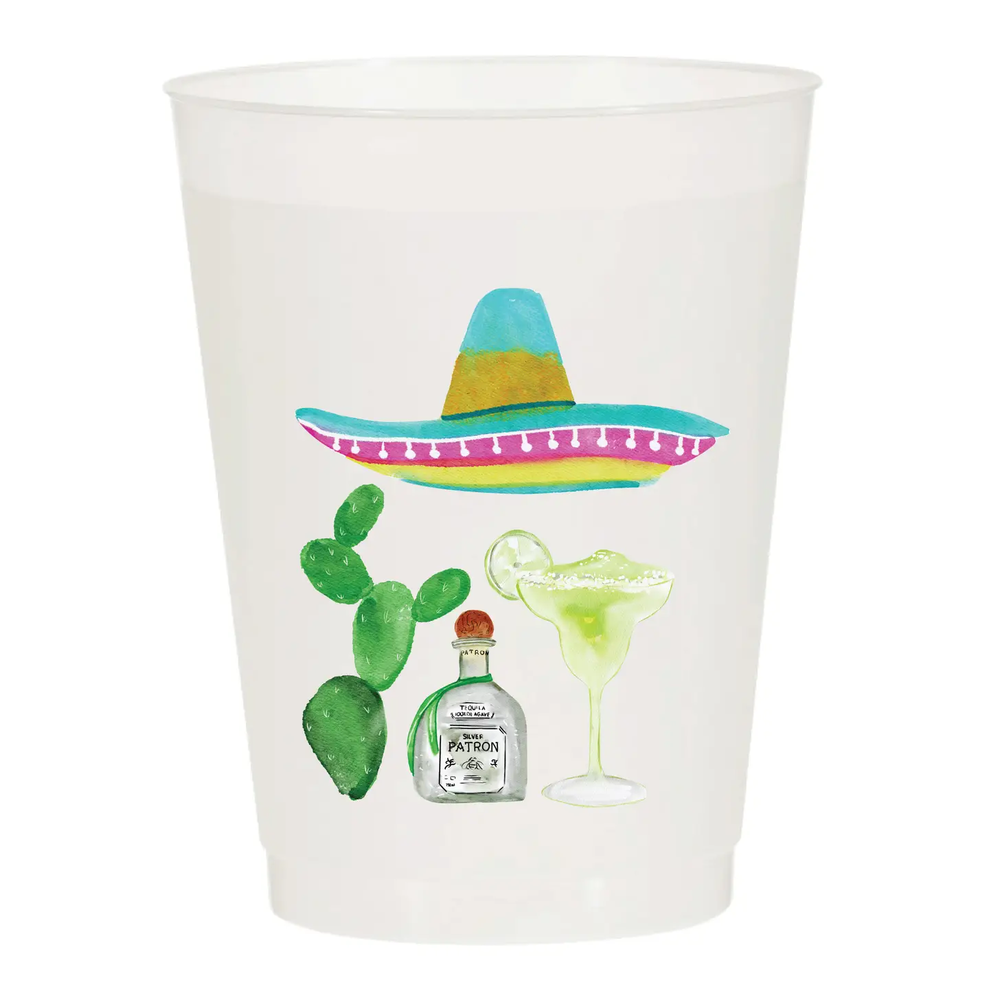 Frosted Party Cups - Fiesta Margarita - Set 10 - Findlay Rowe Designs