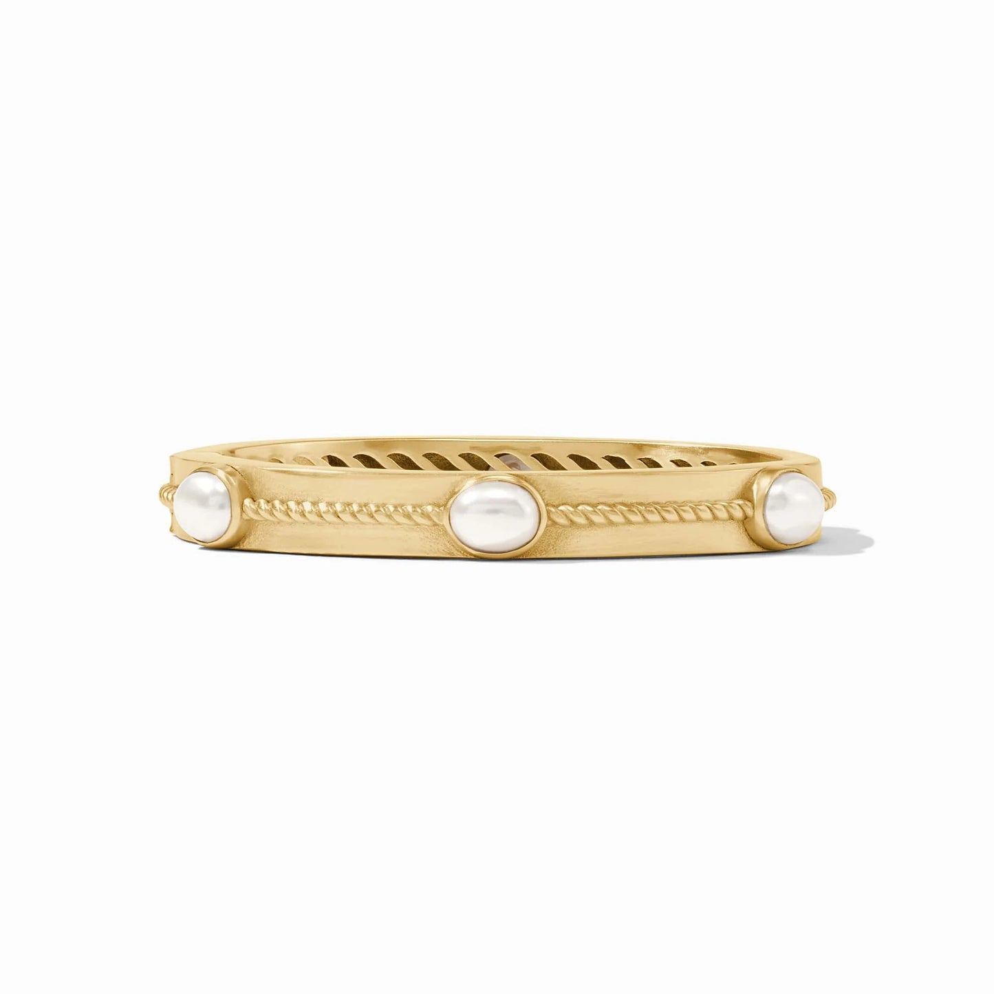 Julie Vos - Hinge Bangle - Nassau Stone - Pearl - Findlay Rowe Designs