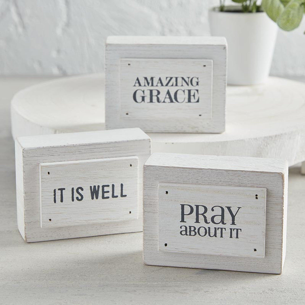 Wood Block - Pray About It - Findlay Rowe Designs