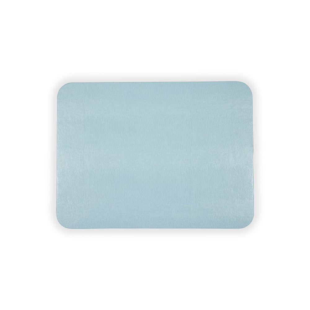 Caspari - Placemat - Lizard Felt-Backed - Soft Aqua Rectangle - Findlay Rowe Designs