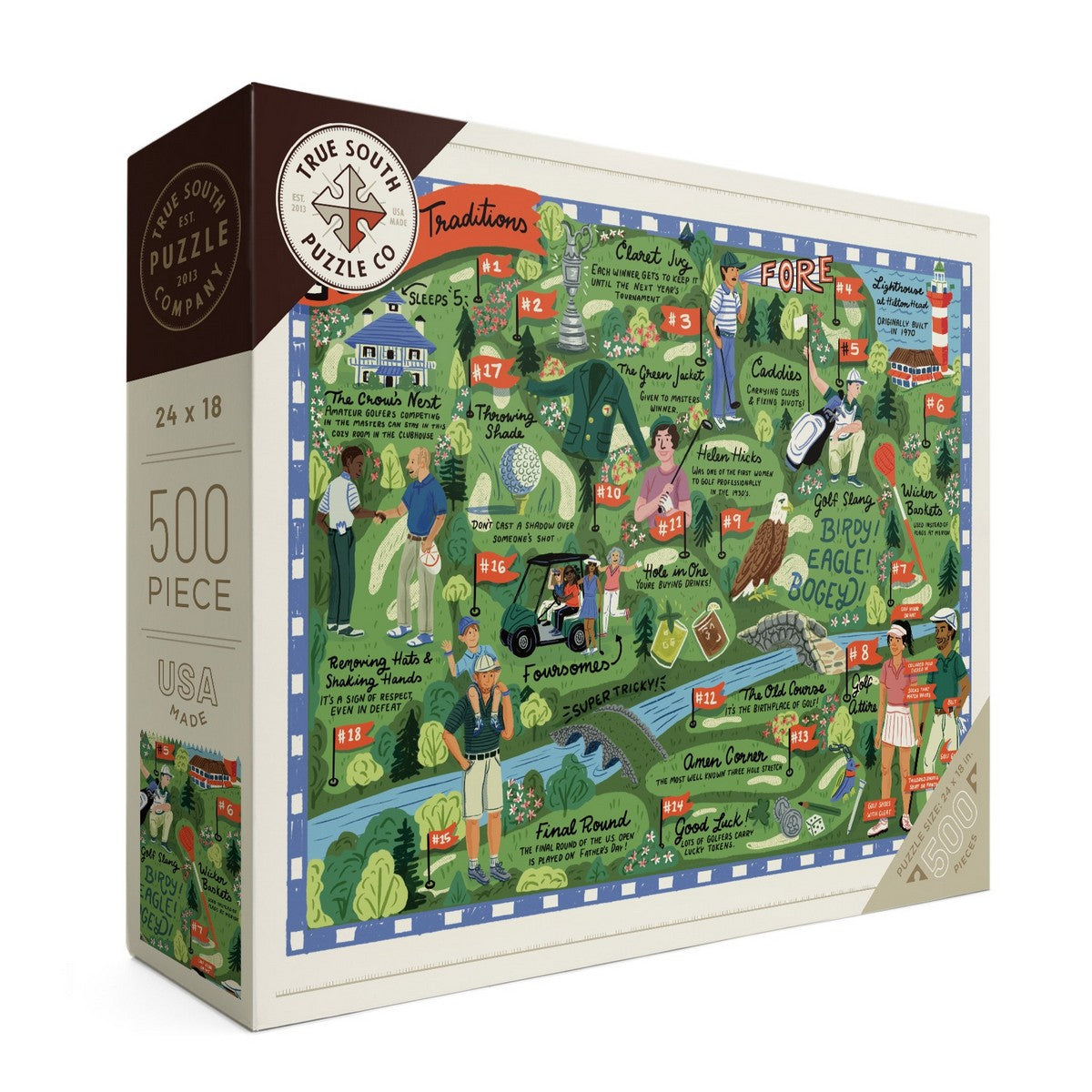 Puzzle - 18 Golf Traditions - 500 piece - Findlay Rowe Designs