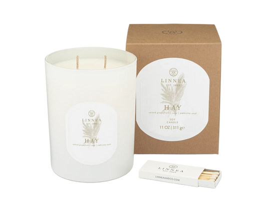 Linnea - 2-wick Candle - Hay - Findlay Rowe Designs