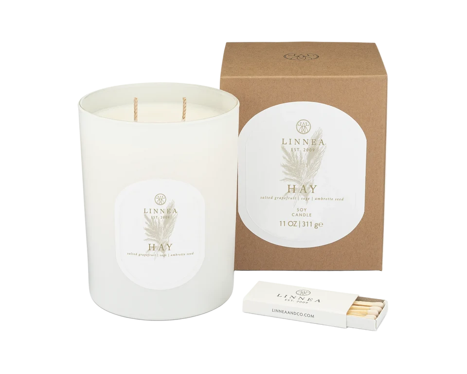 Linnea - 2-wick Candle - Hay - Findlay Rowe Designs