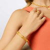 Julie Vos - Bracelet - Portofino Demi Hinge Bangle - Gold - Findlay Rowe Designs