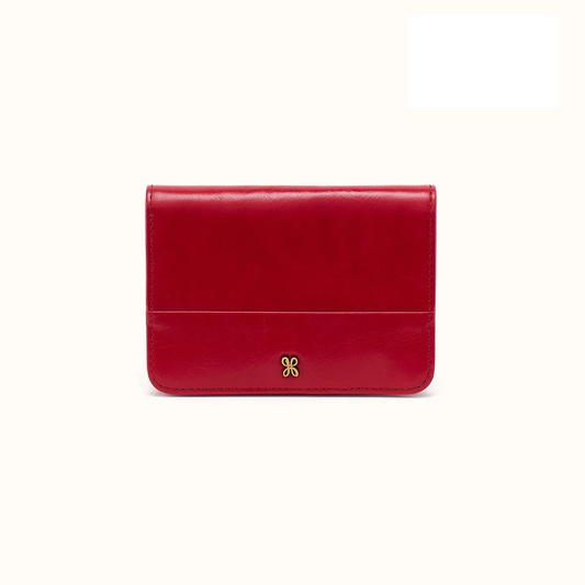 Hobo - Jill Billfold - Polished Leather True Red - Findlay Rowe Designs