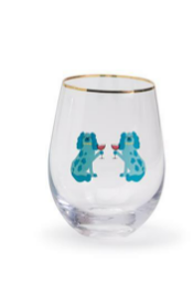 Two's Company- Animal Party Stemless Wine Glass