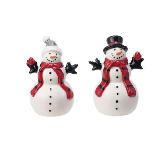 Salt & Pepper Shakers - Stoneware Snowmen