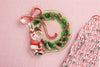 Mudpie - Platter - Glass Santa Bow Wreath - Findlay Rowe Designs