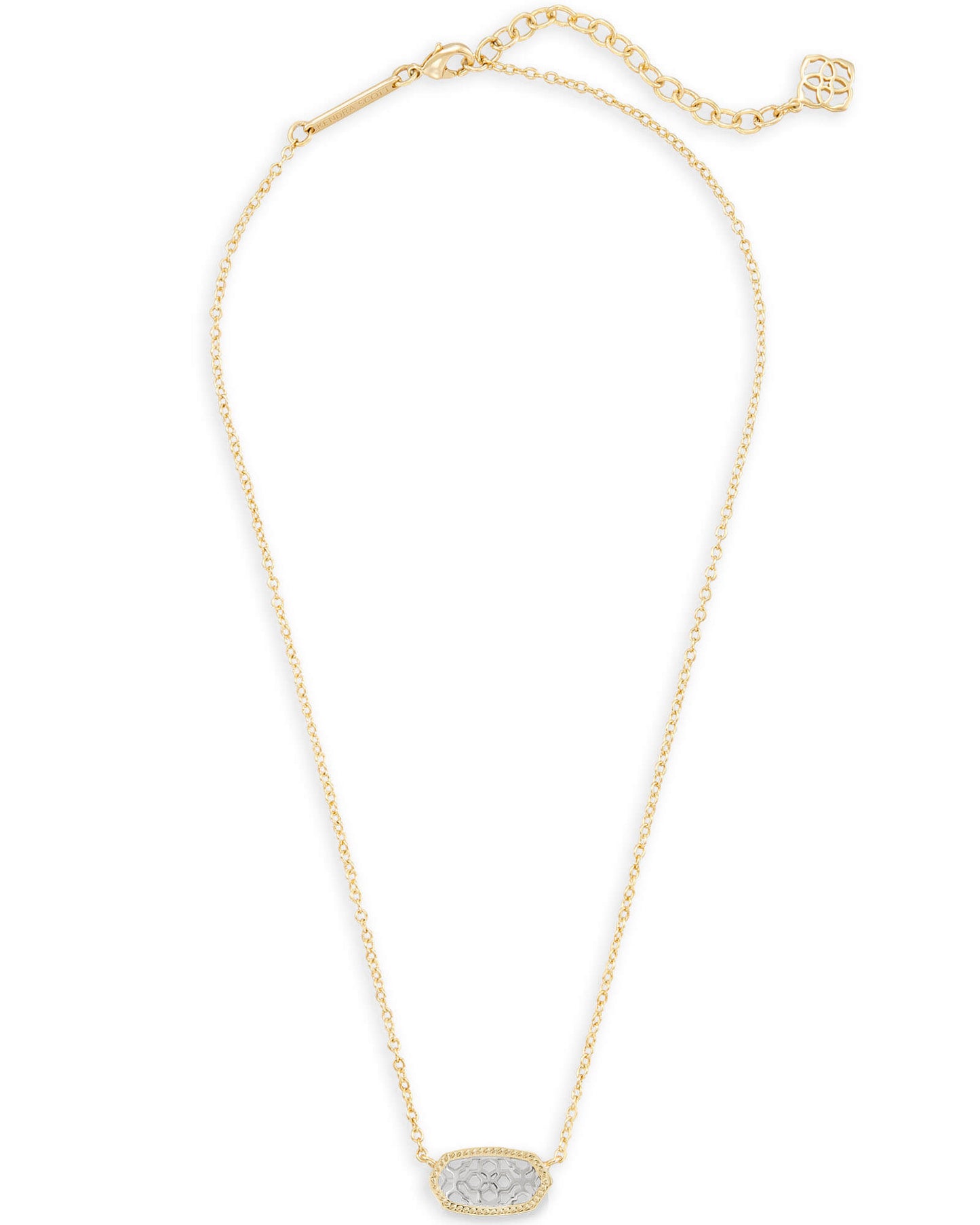 Clearance - Kendra Scott - Necklace - Elisa Pendant - Gold - Rhodium Filigree Mix - Findlay Rowe Designs