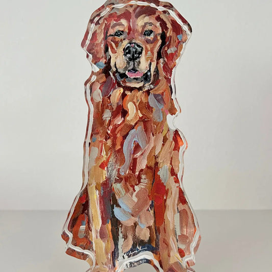 Chelsea McShane - Acrylic Shelfie - Golden Retriever Red - Large - Findlay Rowe Designs
