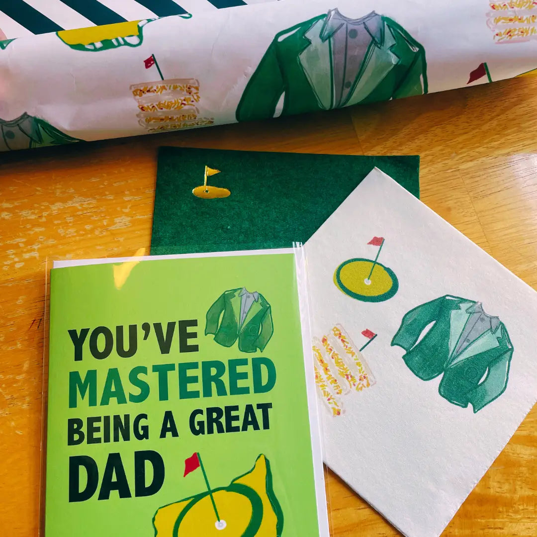 Hey Y'all Party - Napkins - Cocktail - Golf Gold Foil - Green - Findlay Rowe Designs
