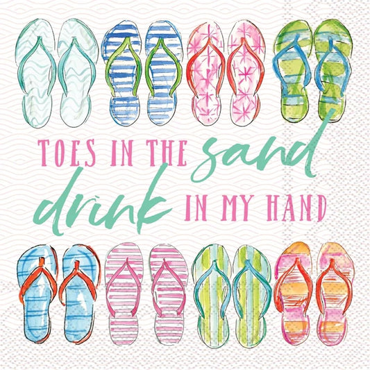 Cocktail Napkins - Sand In My Toes - Findlay Rowe Designs