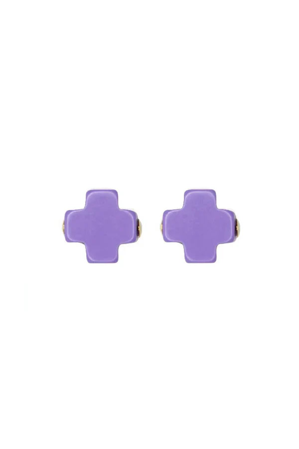 Enewton - Signature Cross Stud - Purple - Findlay Rowe Designs