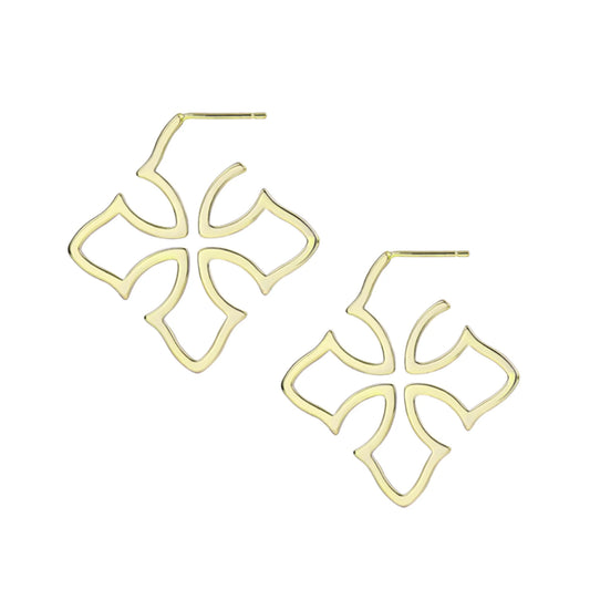 Natalie Wood - Grace Cross Hoop Earrings - Findlay Rowe Designs