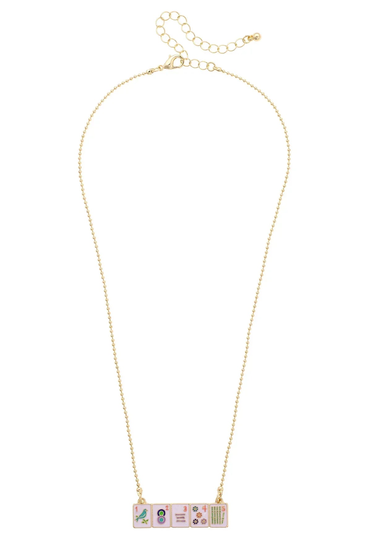 Canvas - Necklace - Mahjong Tile Wall - Findlay Rowe Designs