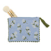 Pouch - Hydrangea Embroidered - White or Blue - Findlay Rowe Designs