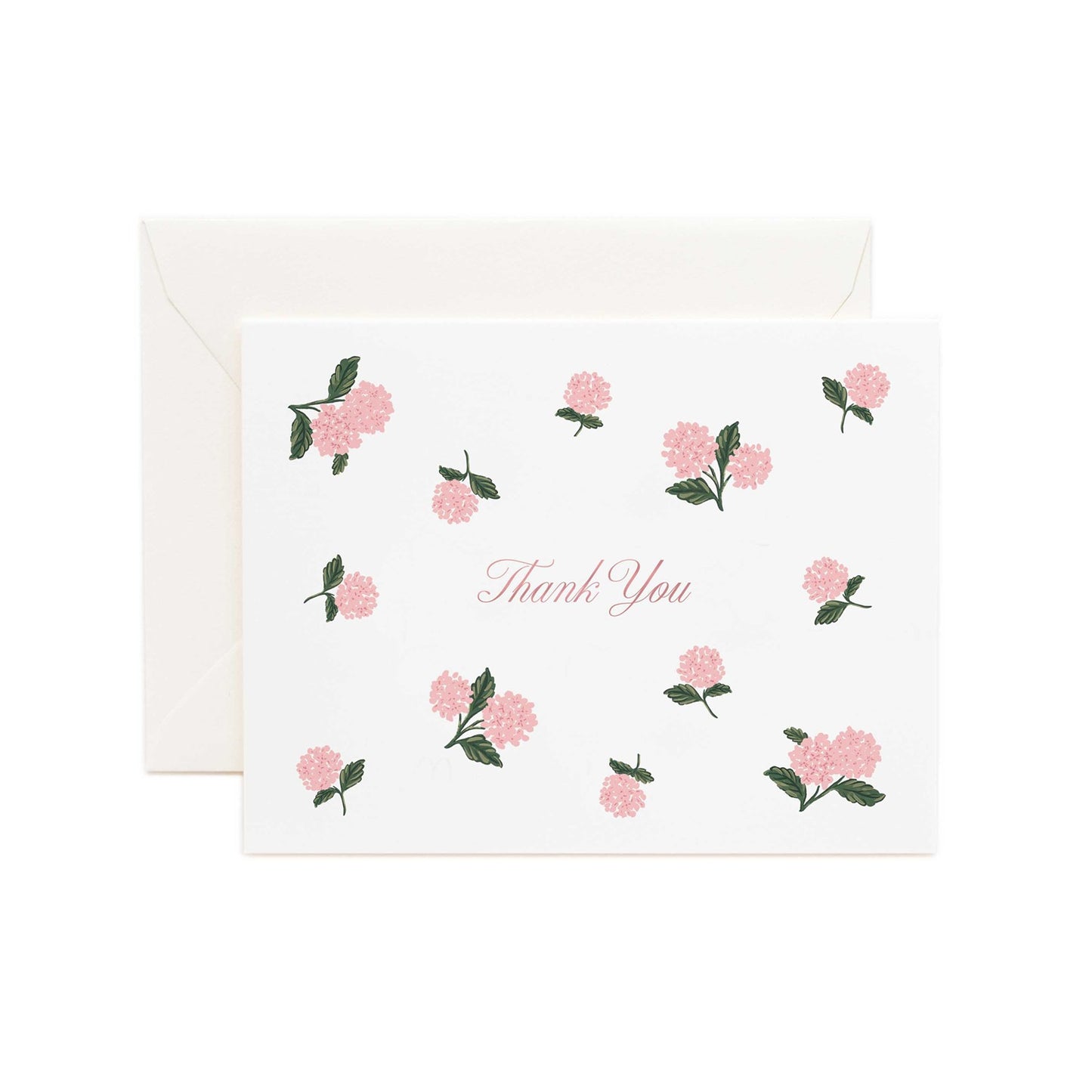 Rifle Paper Co - Thank You Card - Pink Hydrangea - Single Card
