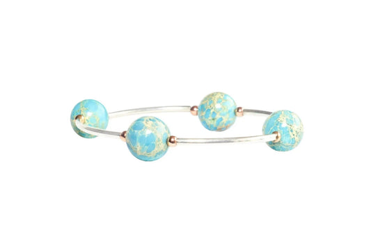 Made as Intended - Bracelet - Blue Jasper - Gold - Findlay Rowe Designs