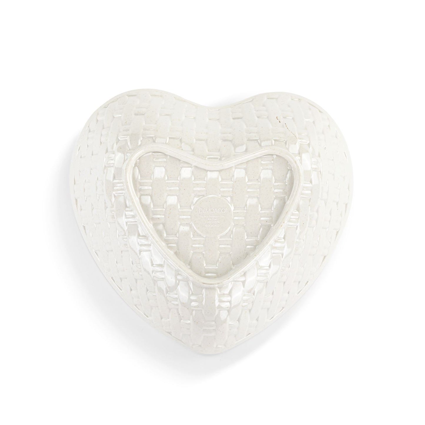 Demdaco - Bread Basket - Melamine Heart Shaped - White