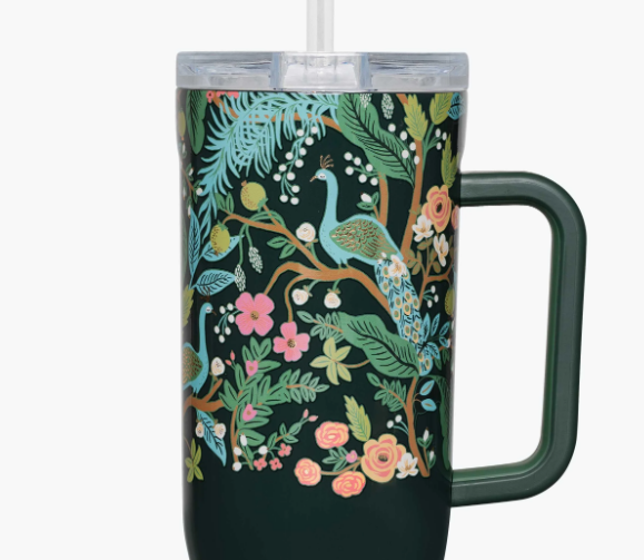 Corkcicle - 40oz Cruiser - Rifle Paper Co - Peacock Blue - Findlay Rowe Designs
