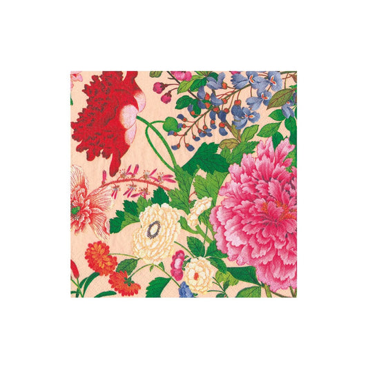 Caspari - Cocktail Napkin - A Profusion Of Flowers 2 - Shell Pink - Findlay Rowe Designs
