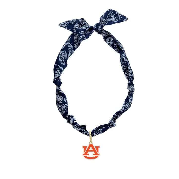 Scarf Necklace - Bandana - Auburn AU Logo