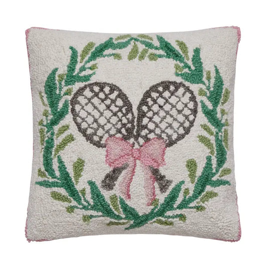 Pillow - Square - Tennis with Wreath