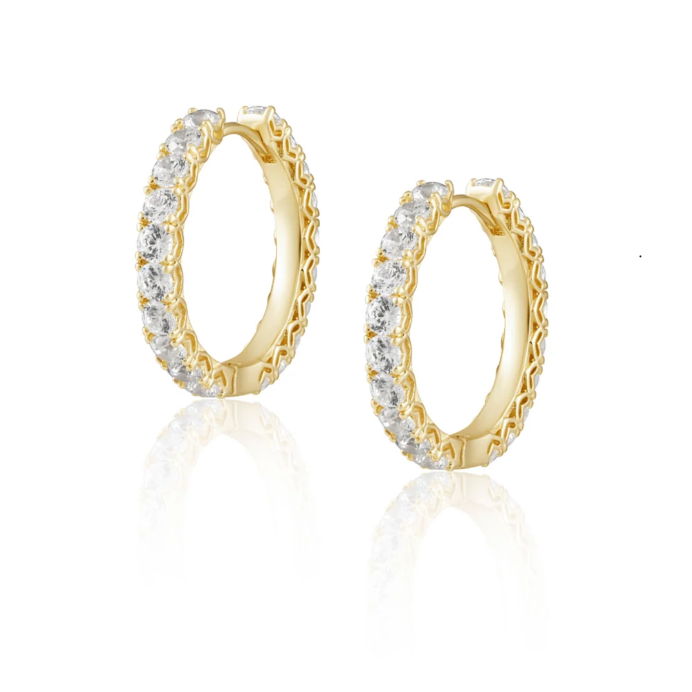 Sahira - Earrings - Piper CZ Hoops - 25mm
