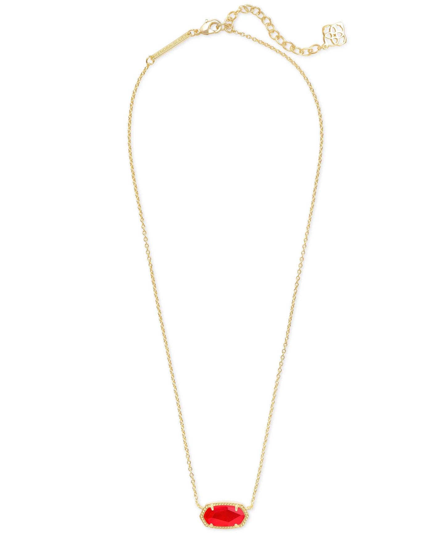 Kendra Scott - Elisa Gold Pendant Necklace in Red Illusion - Findlay Rowe Designs