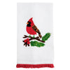 Mud Pie - Tea Towel - Waffle Weave - Embroidered - Christmas Fringe - Findlay Rowe Designs