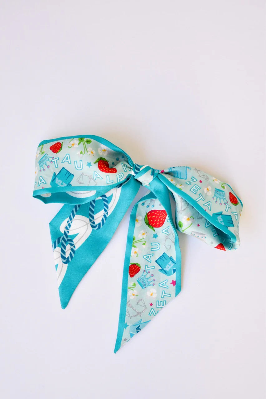 Saturday Silks - Skinny Scarf - Greek Life - Findlay Rowe Designs